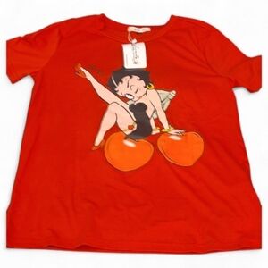 Betty Boop Red T-Shirt NWT Size Xsmall by Fleischer Studios